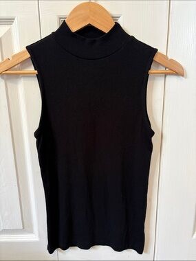 GAP Black Sleeveless Mock Neck Tank Top